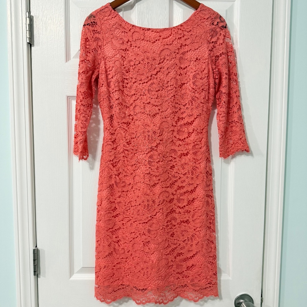 Lace 3/4 sleeve cocktail dress